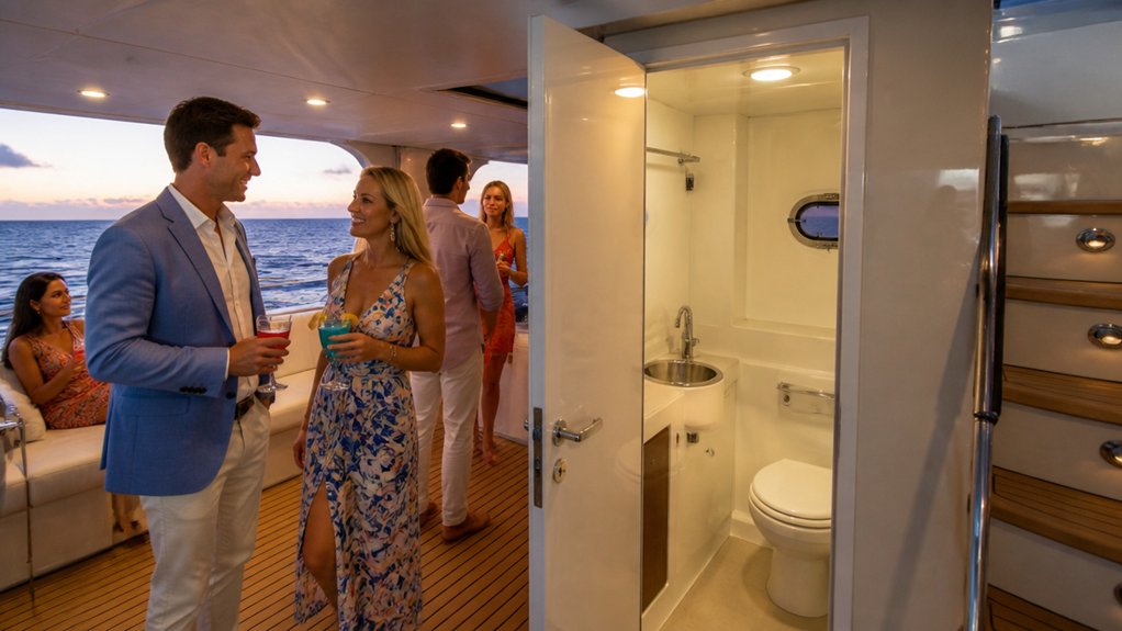 boat bathroom with marine grade plumbing
