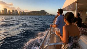 moderately rough ocean evening cruise