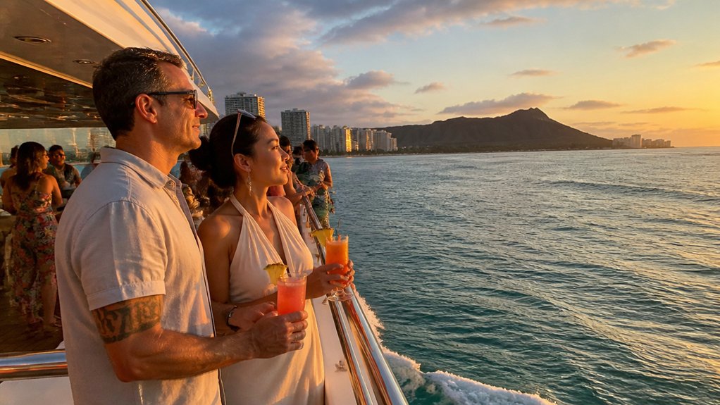 relaxed sunset cruise with snacks