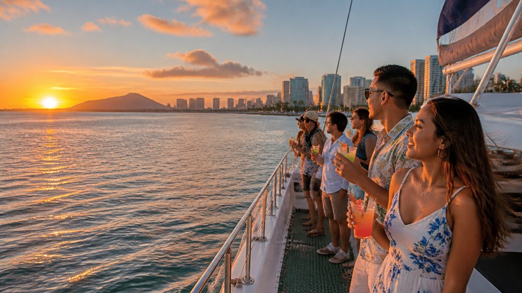relaxed waikiki sunset sail