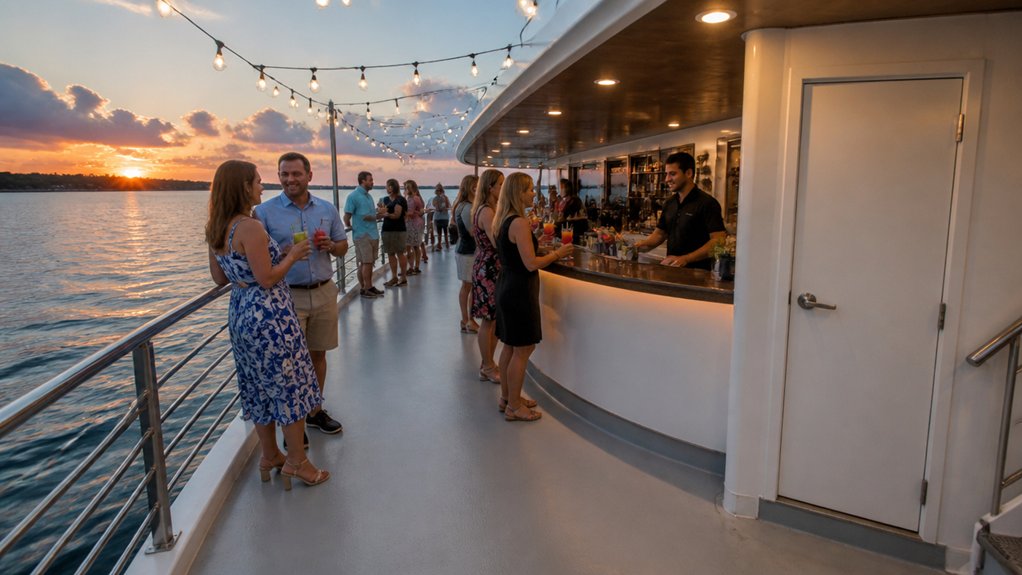 restrooms midship usually available
