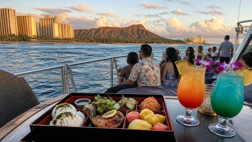 sunset cocktail cruise bento