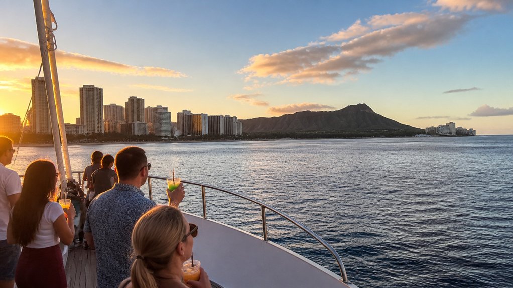 sunset waikiki harbor sights