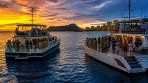 wai oli waikiki sunset night