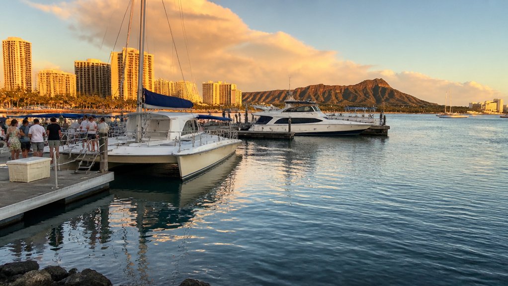 waikiki beachfront and harbors