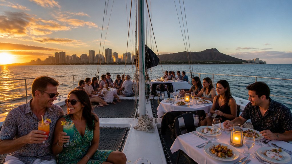 waikiki cruise drinks versus dinner