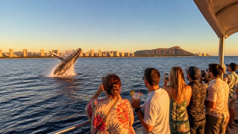 whale watching waikiki cocktail cruise